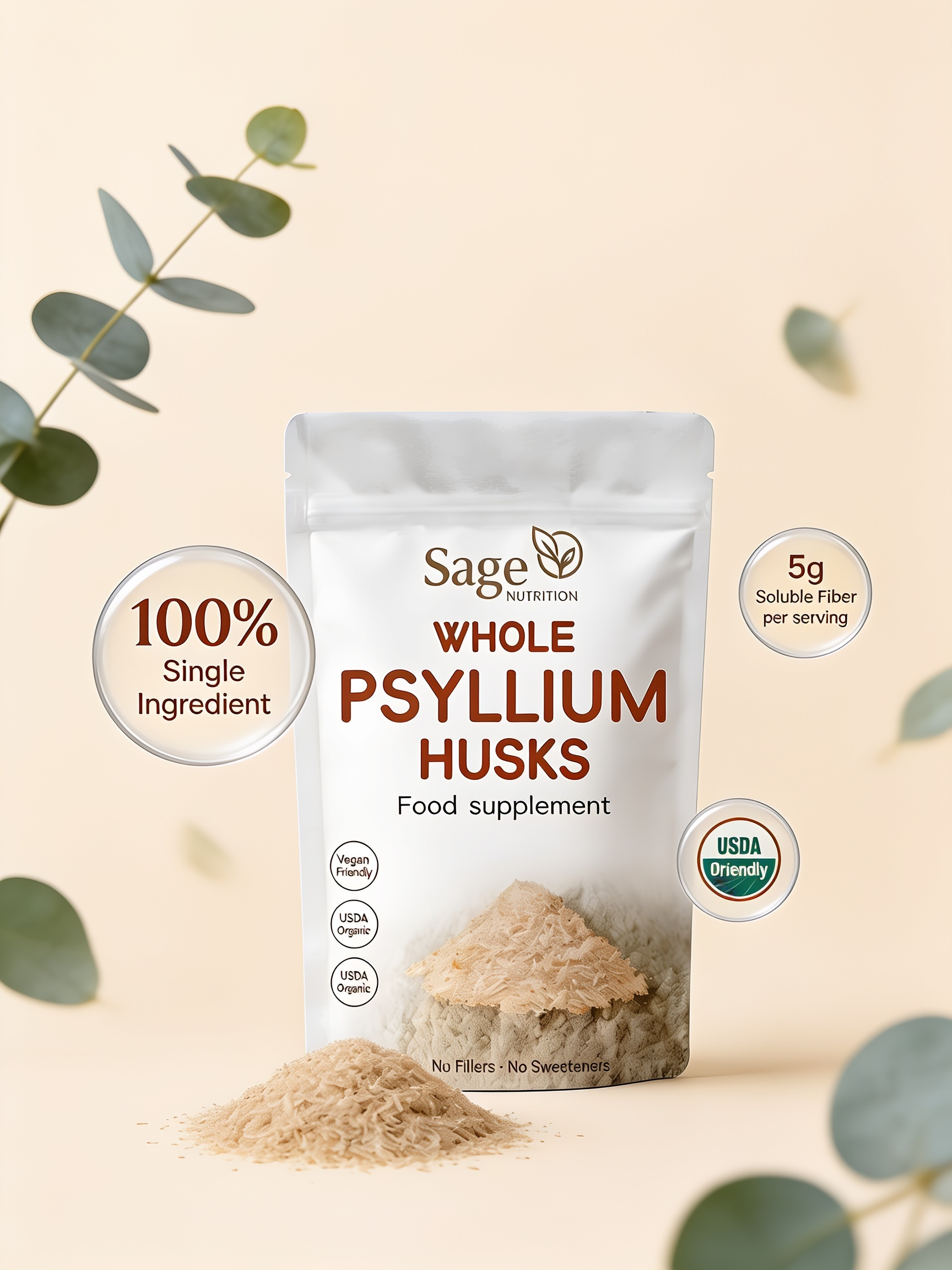 Whole psyllium husk